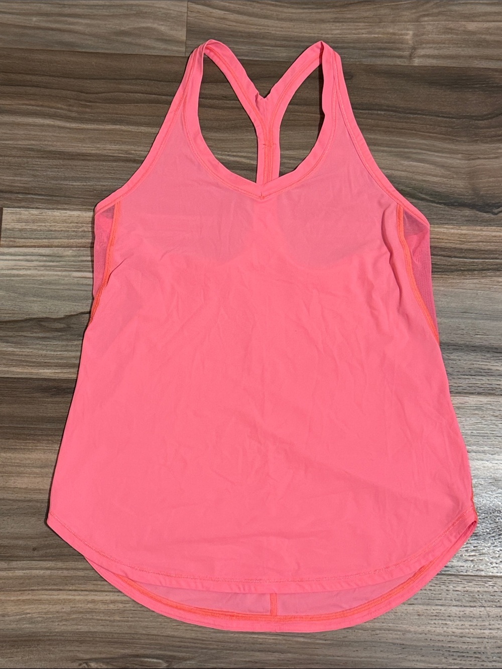 Lululemon Women's Fast Lane Singlet Coral Tank Top Sz. 4 Athletic Stretch UPF 50